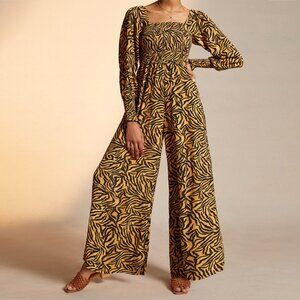 Kachel X Anthropologie Tiger-Striped Jumpsuit Size 8/M